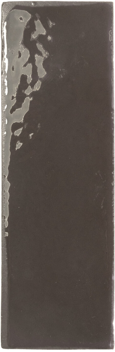 Керамогранит Wow Rebels Nero Gloss, 5x15, под майолику, чёрный, глянцевый