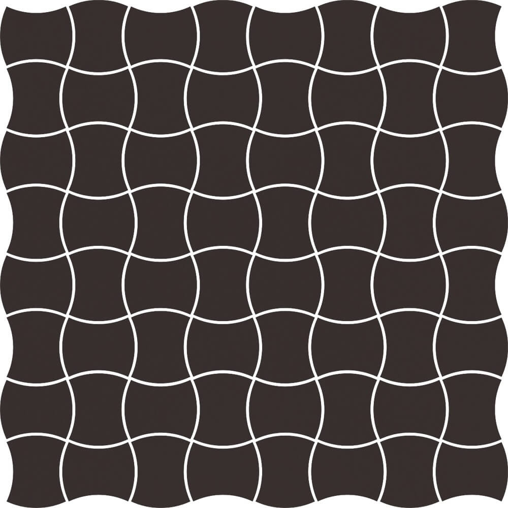 Мозаика Paradyz Modernizm Nero Mozaika Prasowana, 30.86x30.86, моноколор, коричневая, матовая