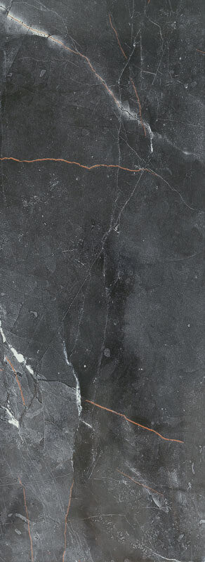 Настенная плитка Tubadzin Brainstorm Black, 32.8x89.8, под камень, серая, полированная