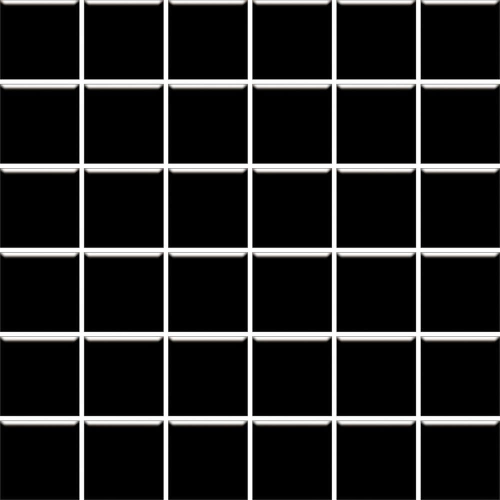 Мозаика Paradyz Altea Nero Mozaika Prasowana K, 29.8x29.8, моноколор, чёрная, глянцевая