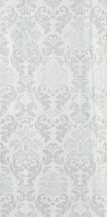 Декор Supergres Selection Damasco Palissandro, 40x80, под обои, серый, глянцевый