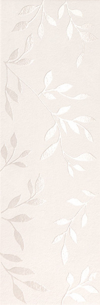 Настенная плитка FAP Ceramiche Deco&More Flower White, 25x75, под обои, бежевая, матовая