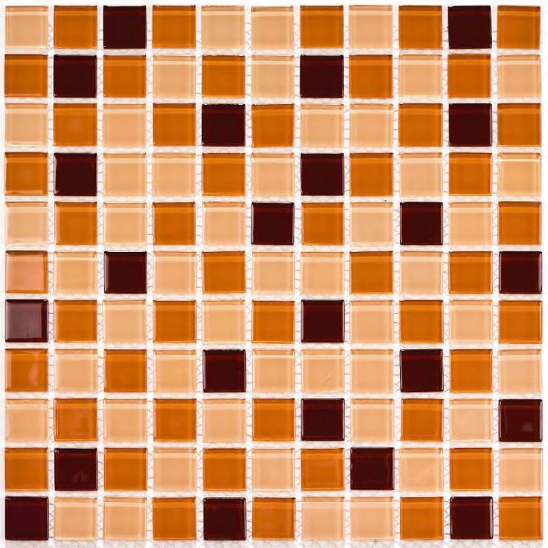 Мозаика Bonaparte Mosaics Coffee Mix, 30x30, моноколор, оранжевая, глянцевая