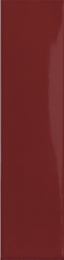 Настенная плитка 41zero42 Kappa Bordeaux, 5x20, моноколор, красная, глянцевая
