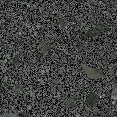 Керамогранит Arcana Stracciatella Miscela Grafito, 60x60, имитация терраццо, антрацит, матовый