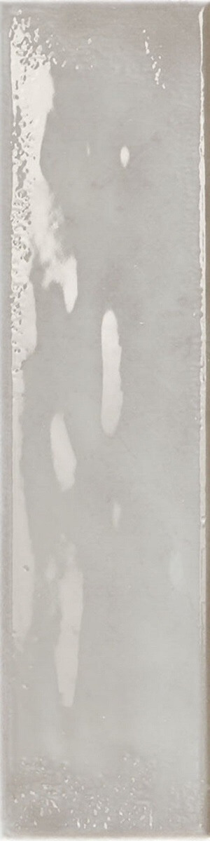 Настенная плитка Prissmacer Rain Grigio, 7.5x30, под майолику, серая, глянцевая