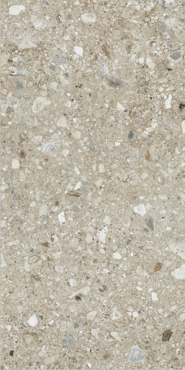 Керамогранит Century Reaction Trace Naturale, 60x120, имитация терраццо, серый, матовый