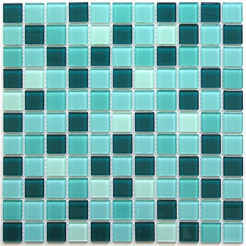 Мозаика Bonaparte Mosaics Maldives, 30x30, моноколор, зелёная, глянцевая