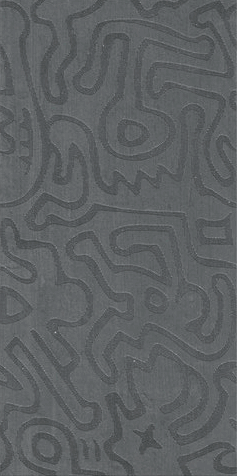 Декор Settecento The Wall Decoro Shapes B Black, 23.7x47.8, под обои, чёрный, матовый