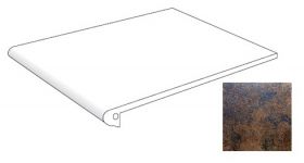 Ступень Exagres Metalica Peld. Metalica Cherry, 33x33, под камень, красная, матовая