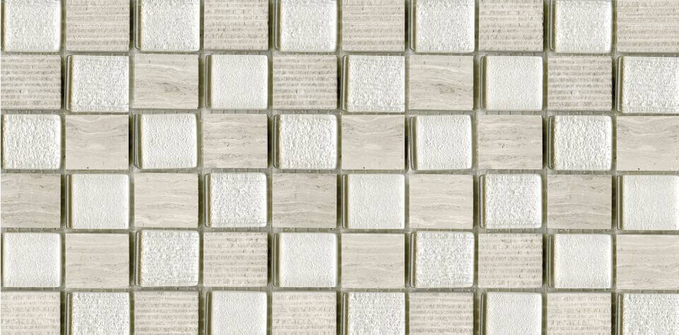 Мозаика L'antic Colonial Time Text Silver Wood  G-518, 28.5x29.5, под камень, бежевая, глянцевая