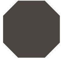 Керамогранит CE.SI. Art Deco Carbonio Ottagono, 10x10, моноколор, коричневый, противоскользящий