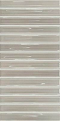 Настенная плитка DNA Tiles Flash Bars Lead, 12.5x25, под майолику, серая, глянцевая