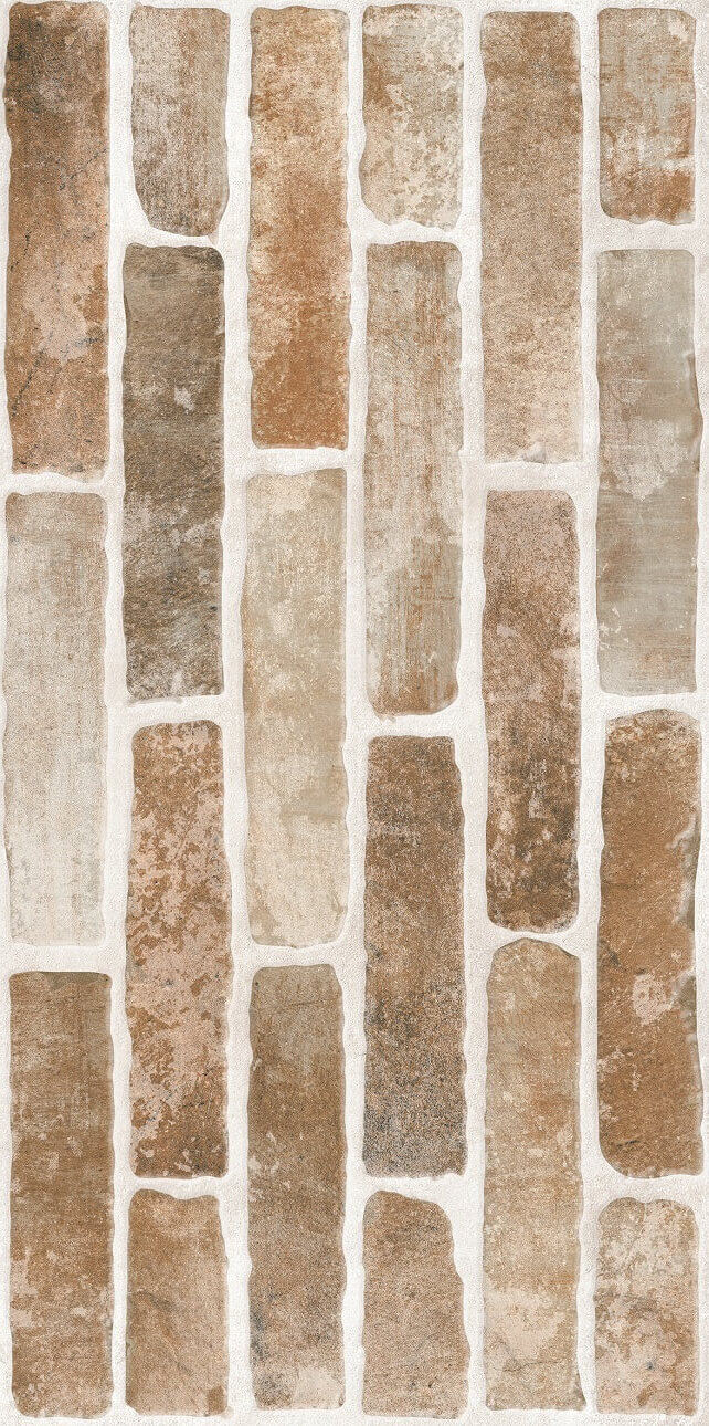 Настенная плитка LB-Ceramics Брикстори Кирпич, 30x60, под кирпич, коричневая, матовая