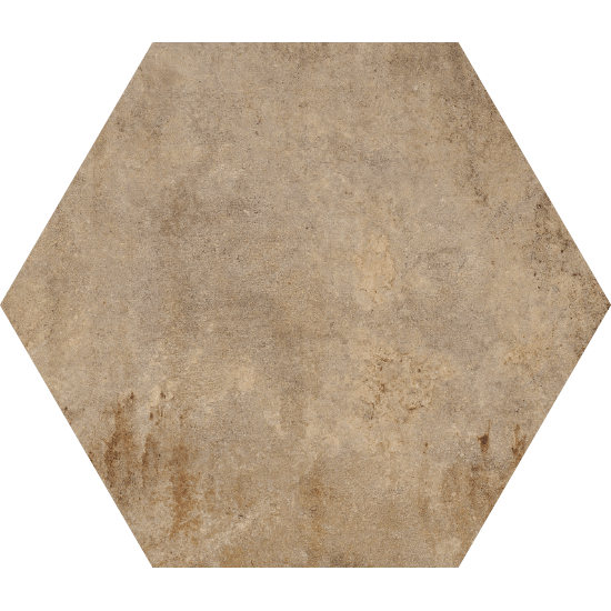Керамогранит Fioranese Ceramica Heritage Exagona Beige, 34.5x40, под бетон, коричневый, матовый