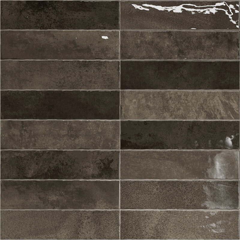Настенная плитка Vilar Albaro Nairobi Slate, 7.5x30, моноколор, серая, глянцевая