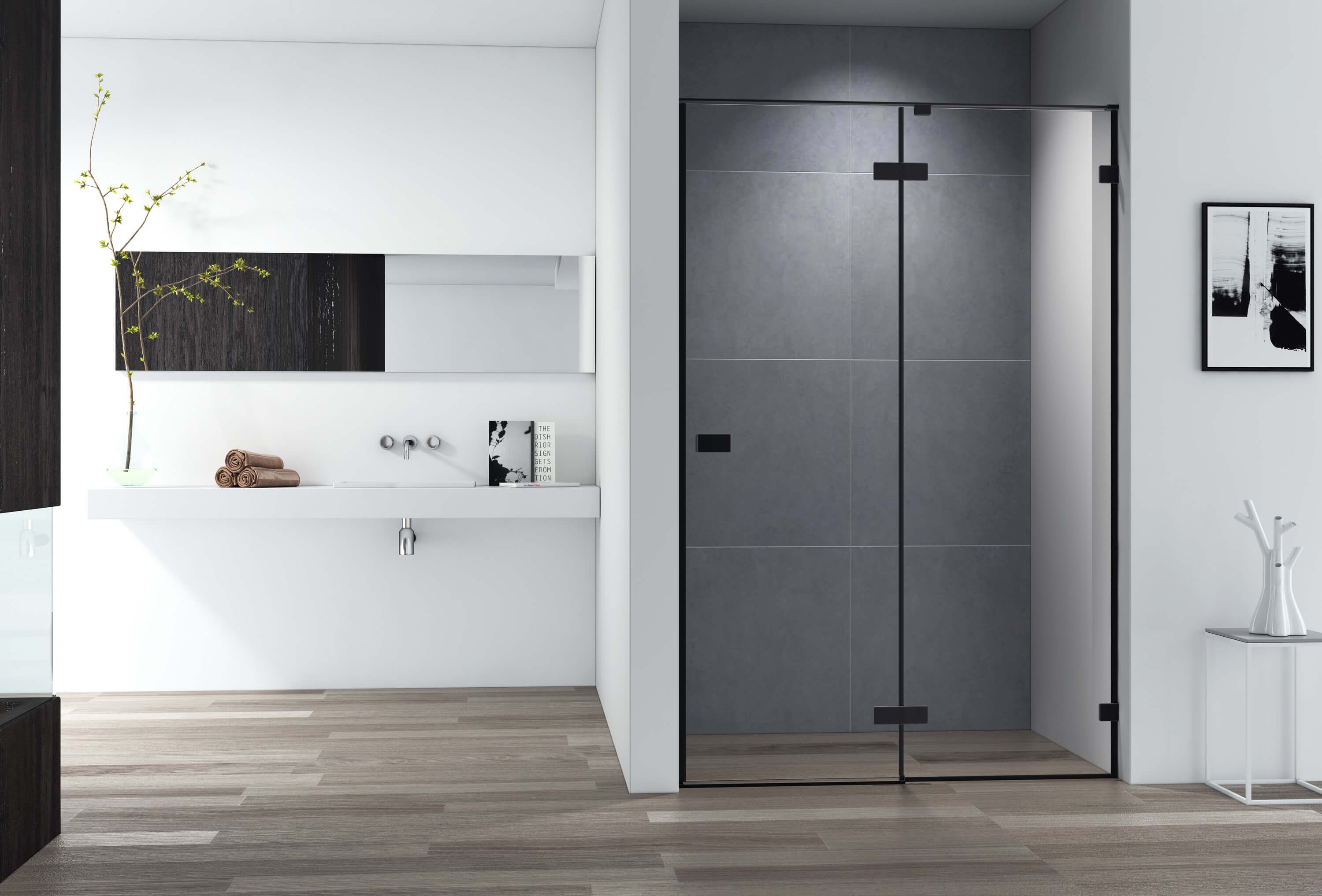 Душевая дверь в нишу Cezares BELLAGIO-B-12-100-C-NERO