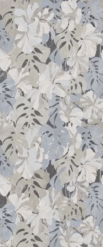 Керамогранит ABK Sensi Fantasy Tahiti Lux3 R, 120x280, флора, голубой, полированный