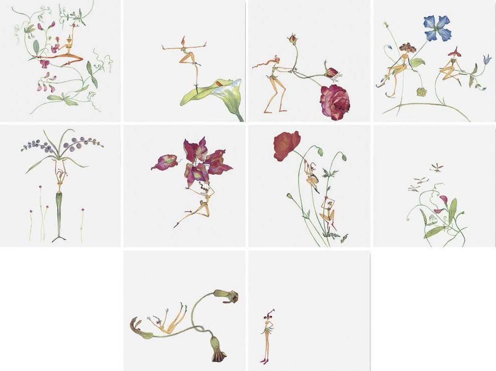 Декор Bardelli Fatine Buffe BE, 20x20, под обои, мультиколор, глянцевый