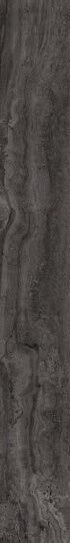 Керамогранит Sant'Agostino Via Appia Vein Cut Dark Kry, 7.3x29.6, под травертин, чёрный, глянцевый