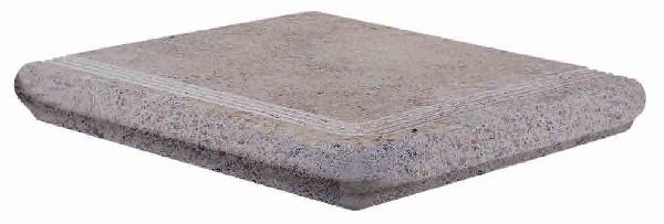 Ступень угловая Gresmanc Fuji Esquina Florentina Fuji 0279621, 33.3x33.3, под камень, серая, матовая