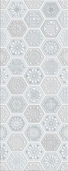 Декор Azori Riviera Dec.Favo, 20.1x50.5, орнамент, бежевый, матовый