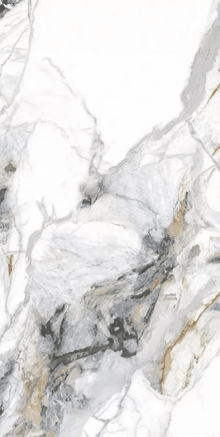 Керамогранит Bonaparte Porcelain Ival White  Mat, 60x120, под мрамор, белый, полированный