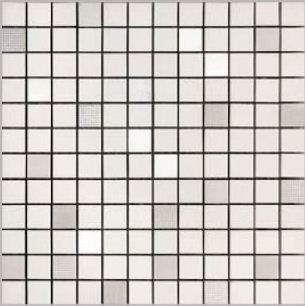 Мозаика CeDam Lustri Mosaico BIanco Lucido, 31.5x31.5, моноколор, серая, глянцевая