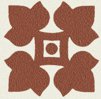 Декор Ceramica Grazia Old England Tozz ED Cheste, 4x4, орнамент, коричневый, матовый
