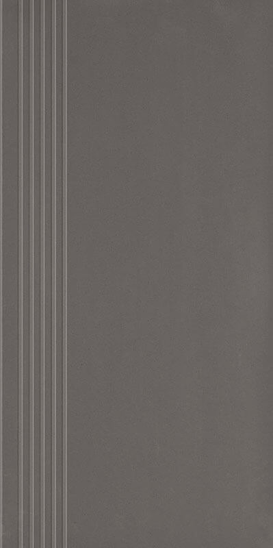 Ступень Paradyz Doblo Grafit Stopnica Mat., 29.8x59.8, под бетон, антрацит, матовая