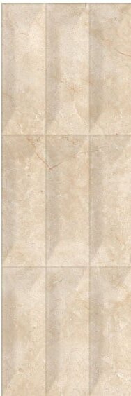 Декор Sant'Agostino Themar Cult Crema Marfil, 25x75, под мрамор, бежевый, матовый