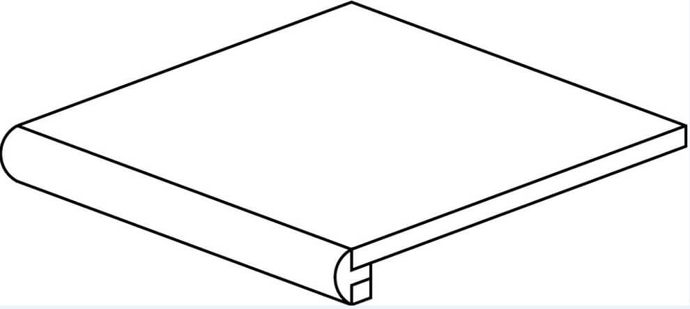 Ступень Sant'Agostino I Chiostri Top Scala Ambra, 30x30, под камень, коричневая, матовая