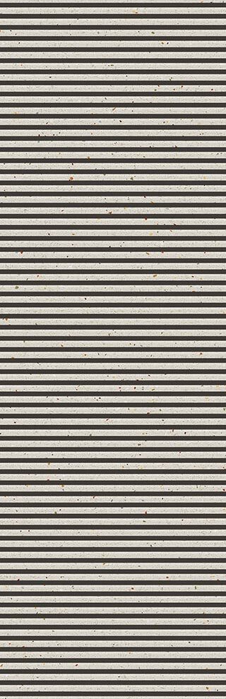 Настенная плитка Vives Cuark Genti-R Grafito, 32x99, имитация терраццо, чёрная, матовая