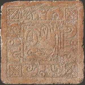 Декор Settecento Maya Inserto Yucatan B Granato, 32.7x32.7, под обои, коричневый, матовый