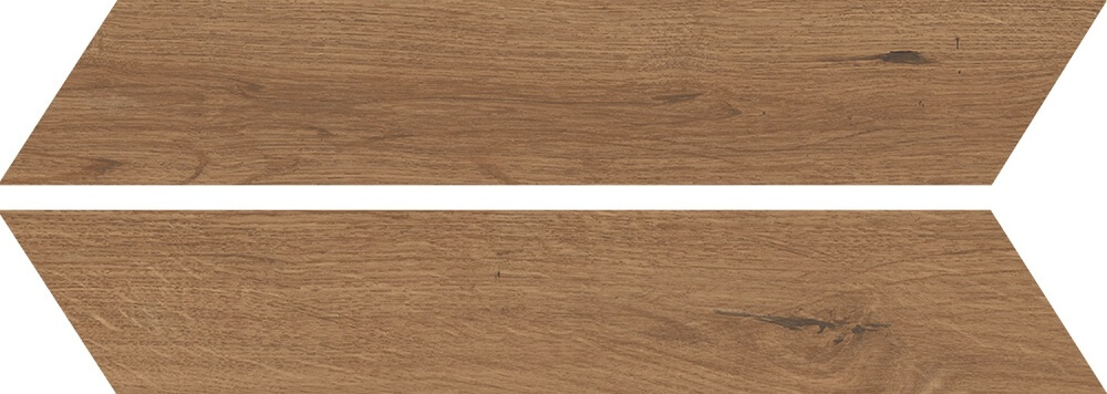 Керамогранит Bottega Feelwood Smoke Chevron, 7.5x40.7, под дерево, коричневый, матовый