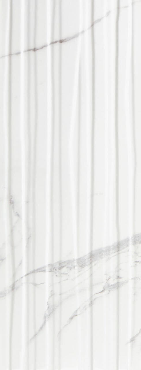 Настенная плитка Azulev Calacatta Branches Mate SlimRect White, 24.2x64.2, под мрамор, белая, матовая