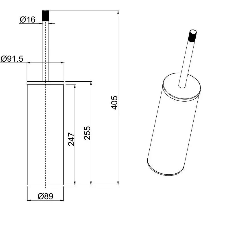 Ершик Allen Brau Priority брашированный графит 6.31A09-MG