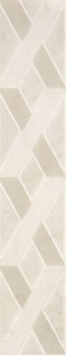 Бордюр Supergres Selection List. Rombi Santacaterina, 7.5x40, геометрия, бежевый, глянцевый