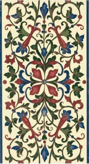 Декор Petracer's Grand Elegance Bouquet Su Crema, 11x20, под обои, мультиколор, глянцевый