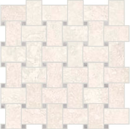 Мозаика Sant'Agostino Via Appia Rete White Kry, 30x30, под камень, бежевая, глянцевая