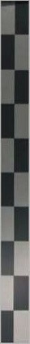 Бордюр CeDam Lustri List Dama Nero Lucido, 4x50, геометрия, чёрный, глянцевый