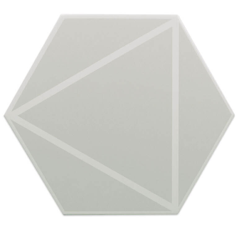 Керамогранит DNA Tiles Fancy Lines Grey, 20x23, геометрия, серый, матовый