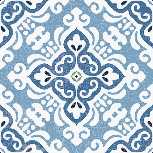 Керамогранит Ceracasa Ceramica Antic Deco 5, 22.3x22.3, кракелюр, белый, матовый