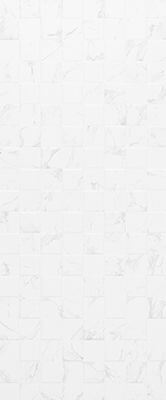 Настенная плитка Creto Forza Calacatta White Mosaico 01, 25x60, под мозаику, белая, глянцевая