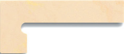 Спецэлемент Venatto Pulido Zanquin Izq. Beige Maya, 19x42.4, под камень, бежевый, глянцевый