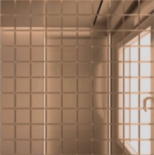 Мозаика ДСТ Мозаика Зеркальная Б25, 30x30, под мозаику, бронзовая, глянцевая