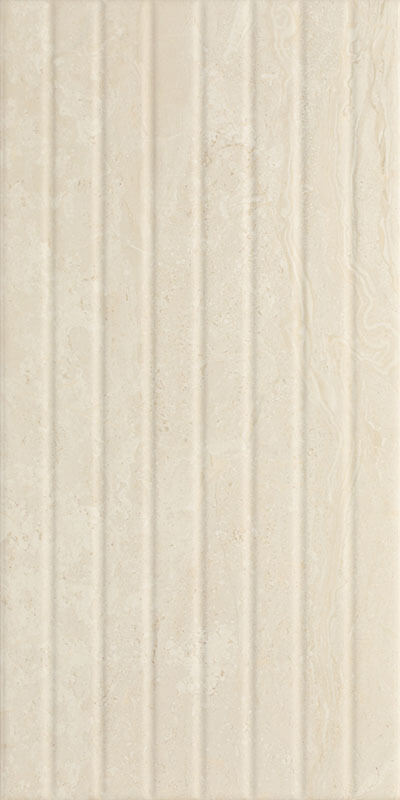 Настенная плитка Paradyz Anello Beige Sciana Struktura, 30x60, под камень, бежевая, глянцевая