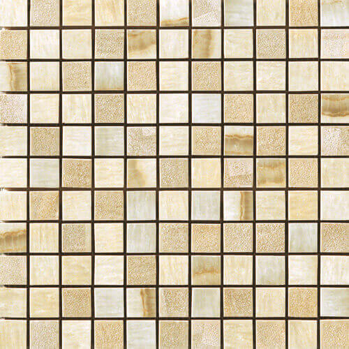 Мозаика Iris Muse Mosaico Muse Flame, 25x25, под оникс, бежевая, лаппатированная