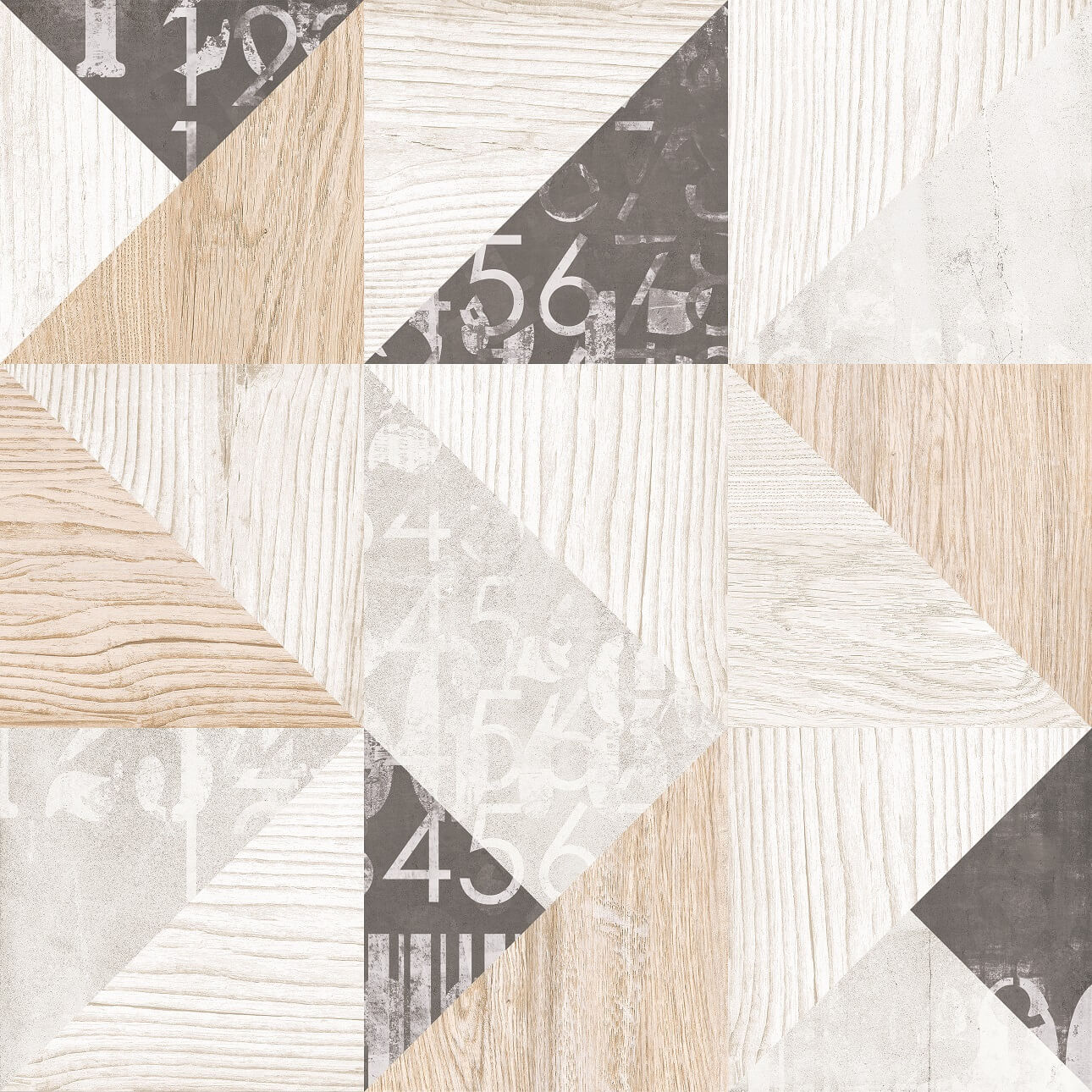 Керамогранит LB-Ceramics Шервуд Геометрия, 45x45, под дерево, бежевый, матовый
