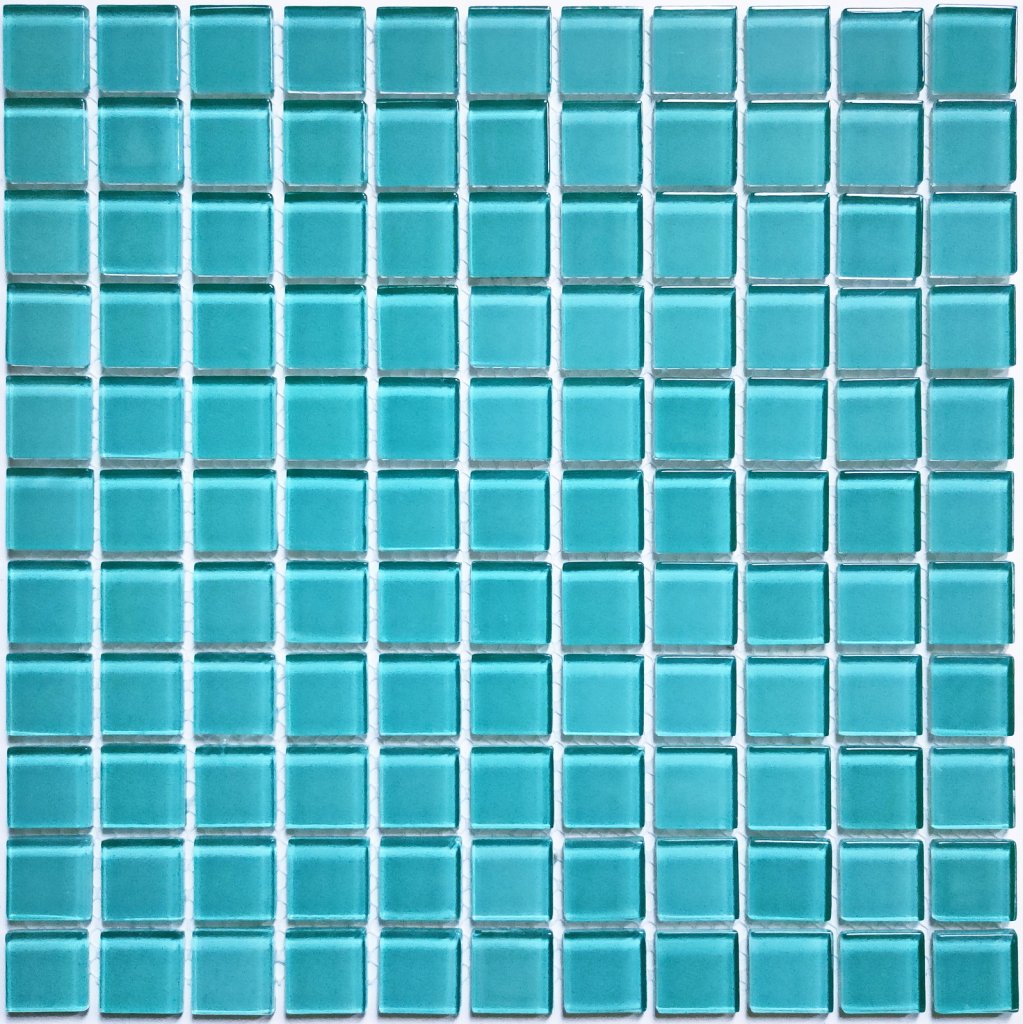 Мозаика Bonaparte Mosaics Coral sea, 30x30, моноколор, голубая, глянцевая